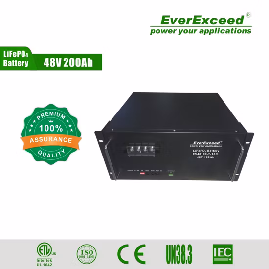 48V100ah LiFePO4 バッテリー ソーラー/テレコム UPS/テレコミュニケーション システム用 BMS 付きリチウム バッテリー パック